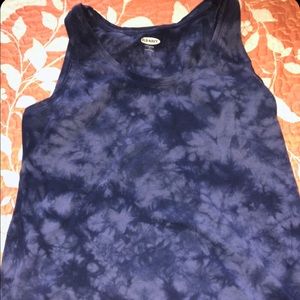 blue tie dye tank